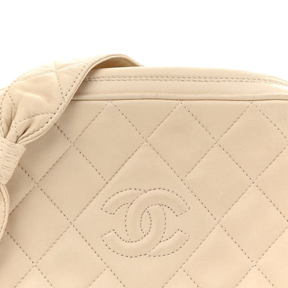 Chanel Lambskin Quilted CC Camera Case Beige 8 of 16