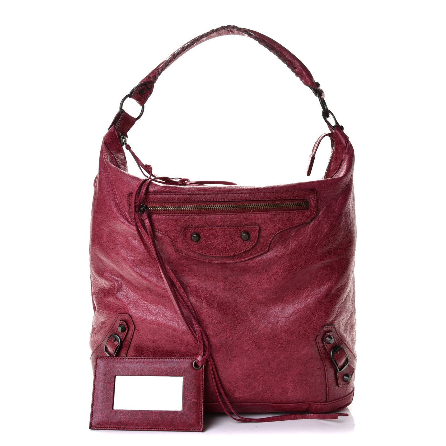 Agneau Classic Hardware Day Hobo Pourpre