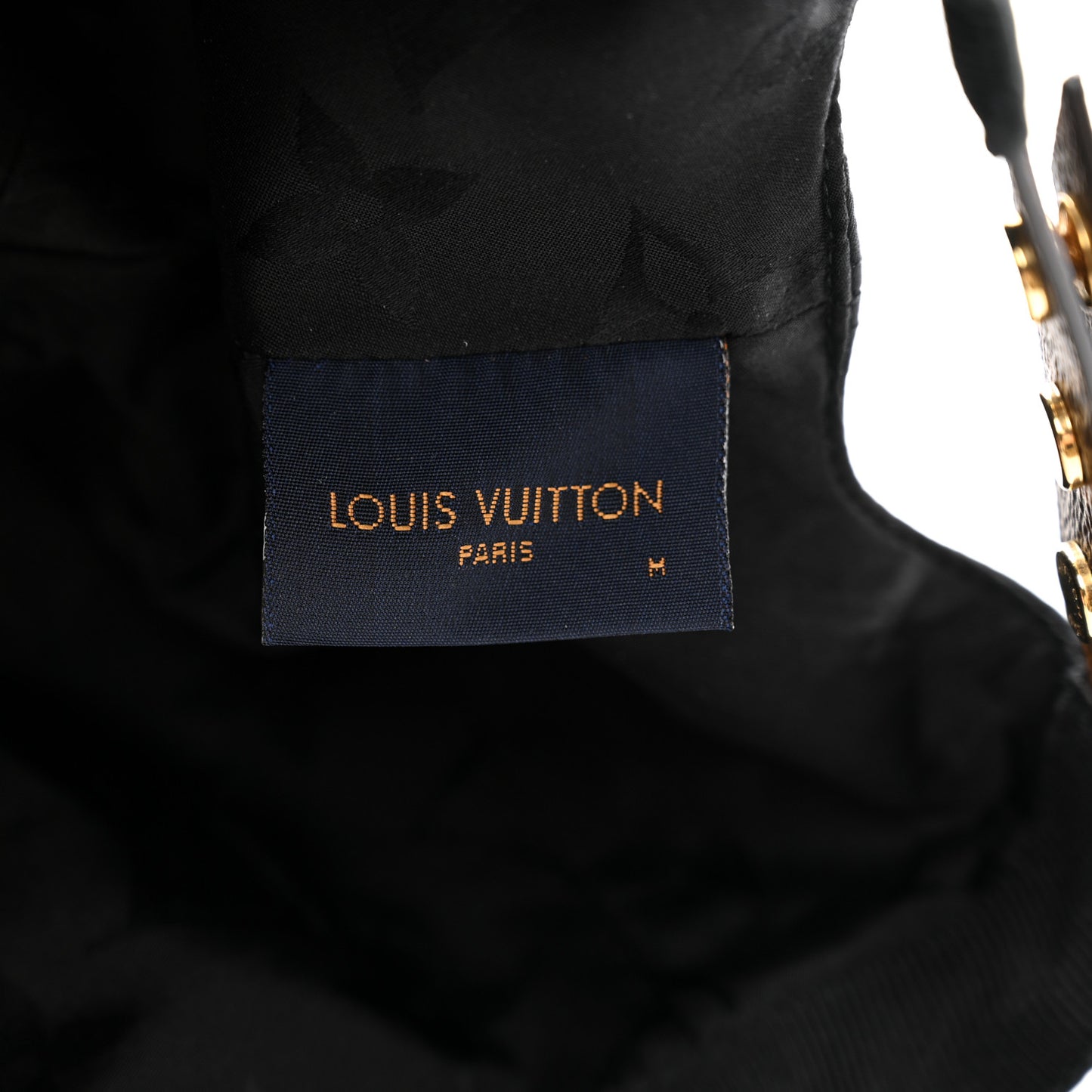 Polyester Silk Monogram LV Get Ready Cap M Black