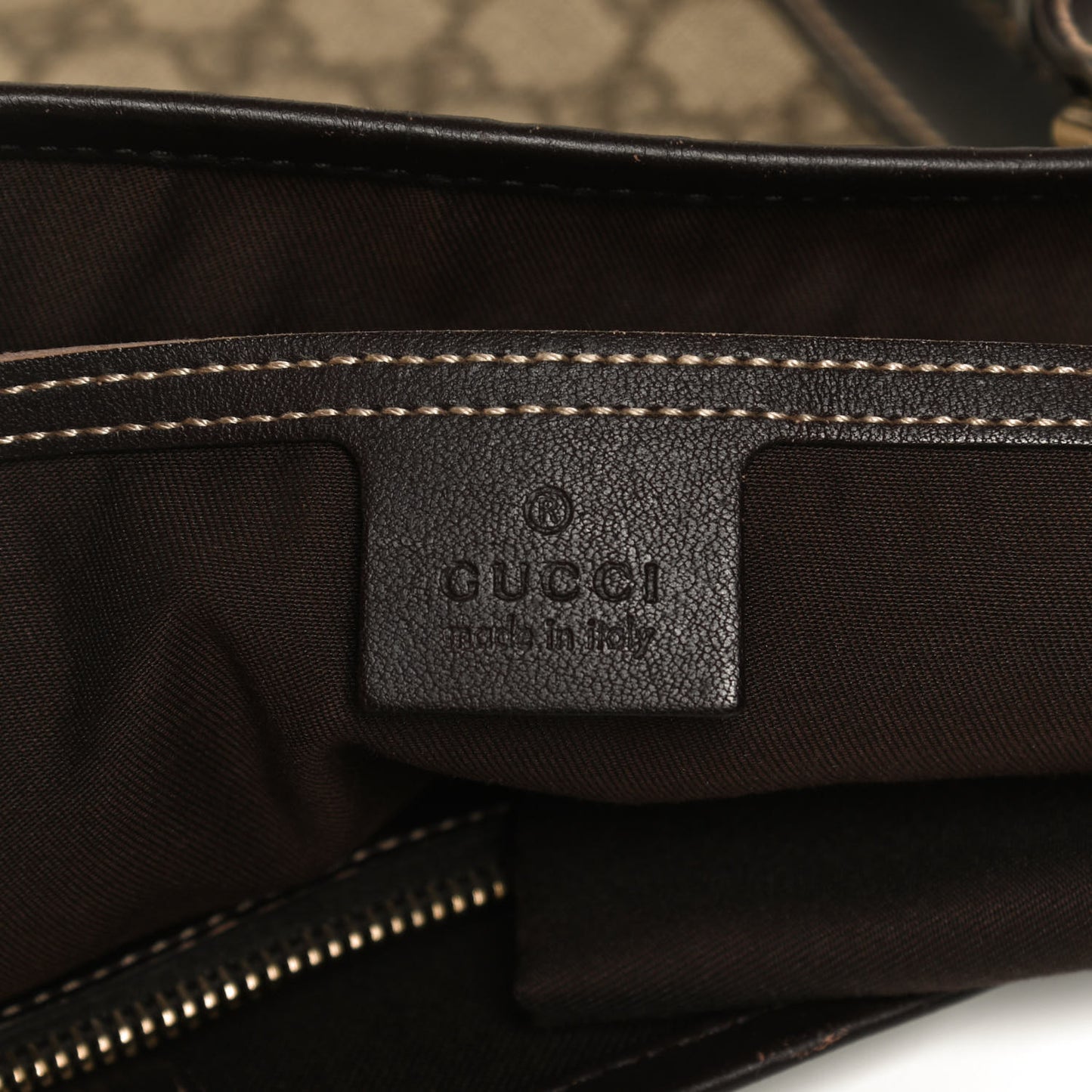 GG Plus Monogram Joy Vertical Tote Dark Brown