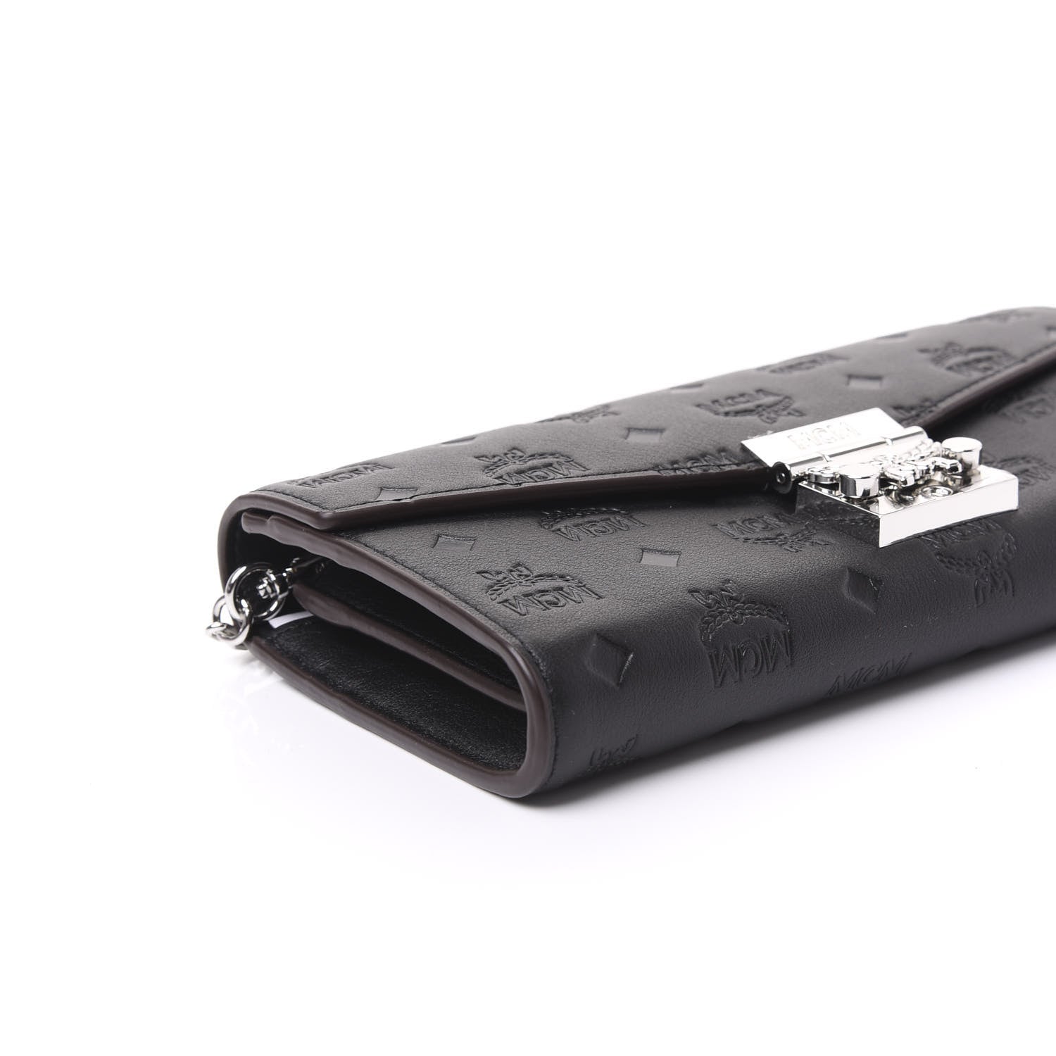 MCM Calfskin Ottomar Large Patricia Wallet On Chain Black 5 of 10