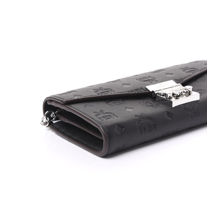 MCM Calfskin Ottomar Large Patricia Wallet On Chain Black 5 of 10