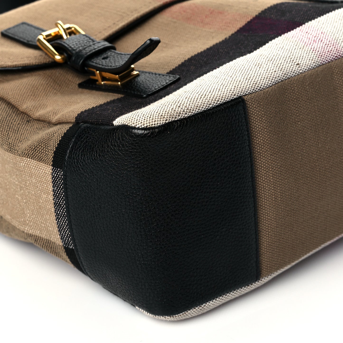 Canvas Mega Check Large Baildon Messenger Bag Black
