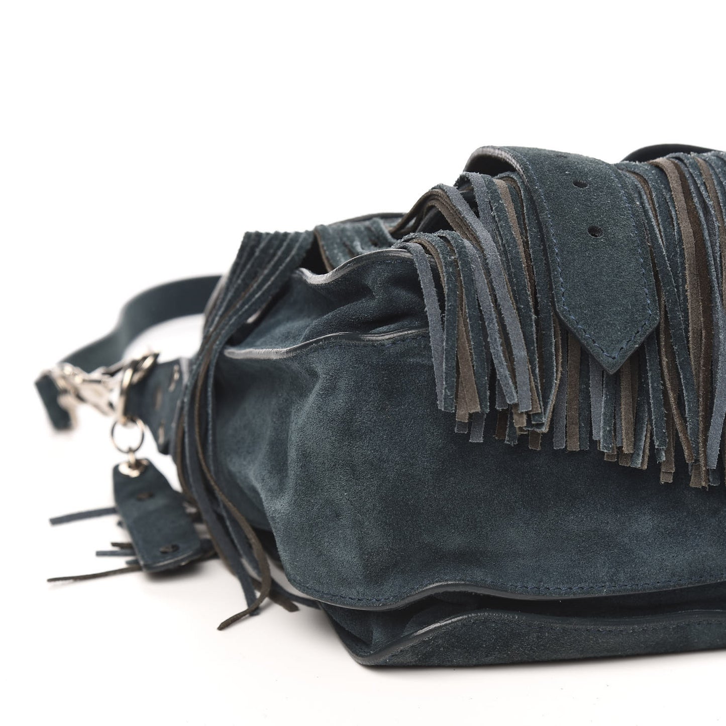 Suede Fringe Medium PS1 Satchel Blue