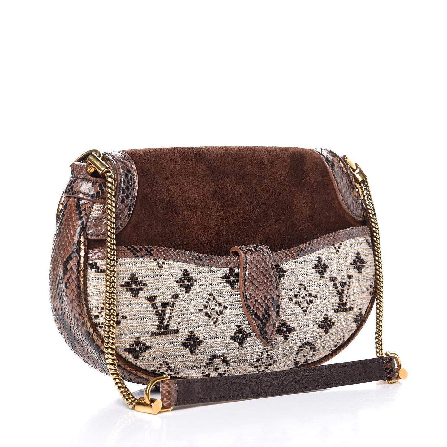 Python Suede Monogram Empire Levant Marron