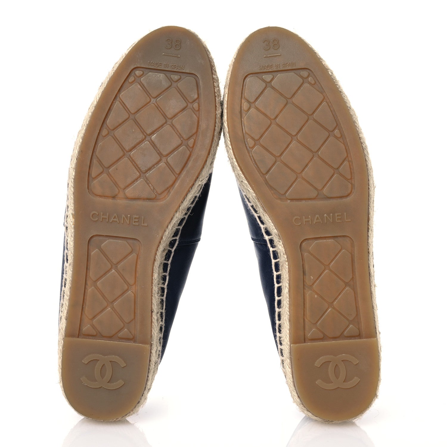 Chanel Lambskin CC Espadrilles 38 Navy Fuchsia Black 6 of 14