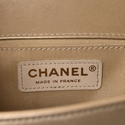Chanel Metallic Lambskin Medium Scaled Boy Flap Gold 6 of 10