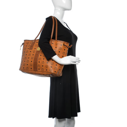 MCM Visetos Medium Liz Reversible Shopper Tote Cognac 2 of 22