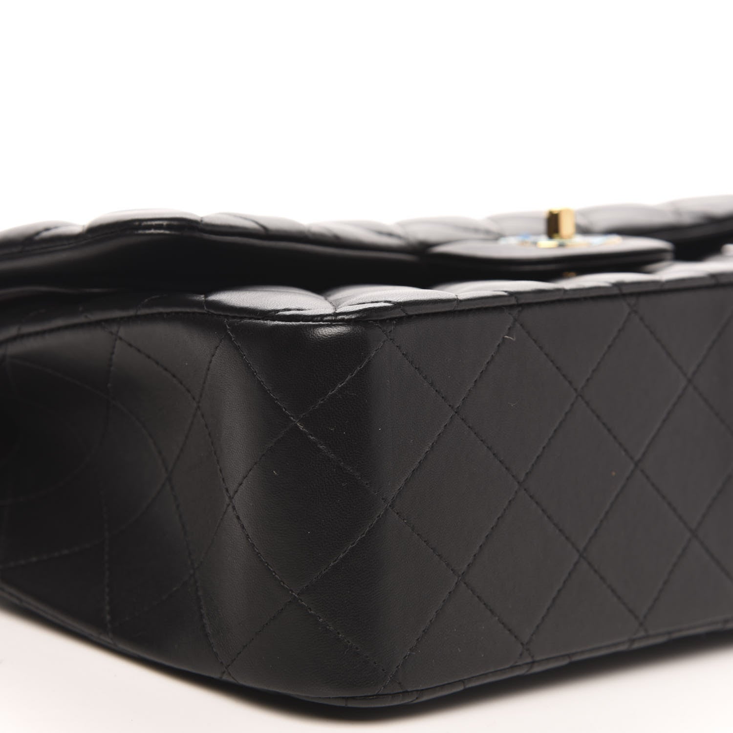 Chanel Lambskin Quilted Jumbo Double Flap Black 9 of 10
