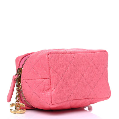 Chanel Caviar Quilted Mini Top Handle Vanity With Chain Pink 3 of 4