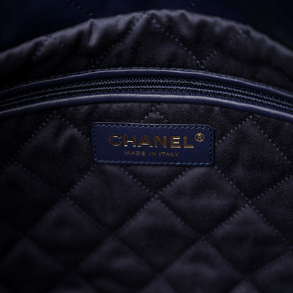 Chanel Shiny Calfskin Quilted Small Chanel 22 Navy 7 of 11