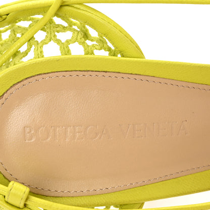 Bottega Veneta Mesh Nappa Stretch Ankle Tie Sandals 39 Kiwi 8 of 10