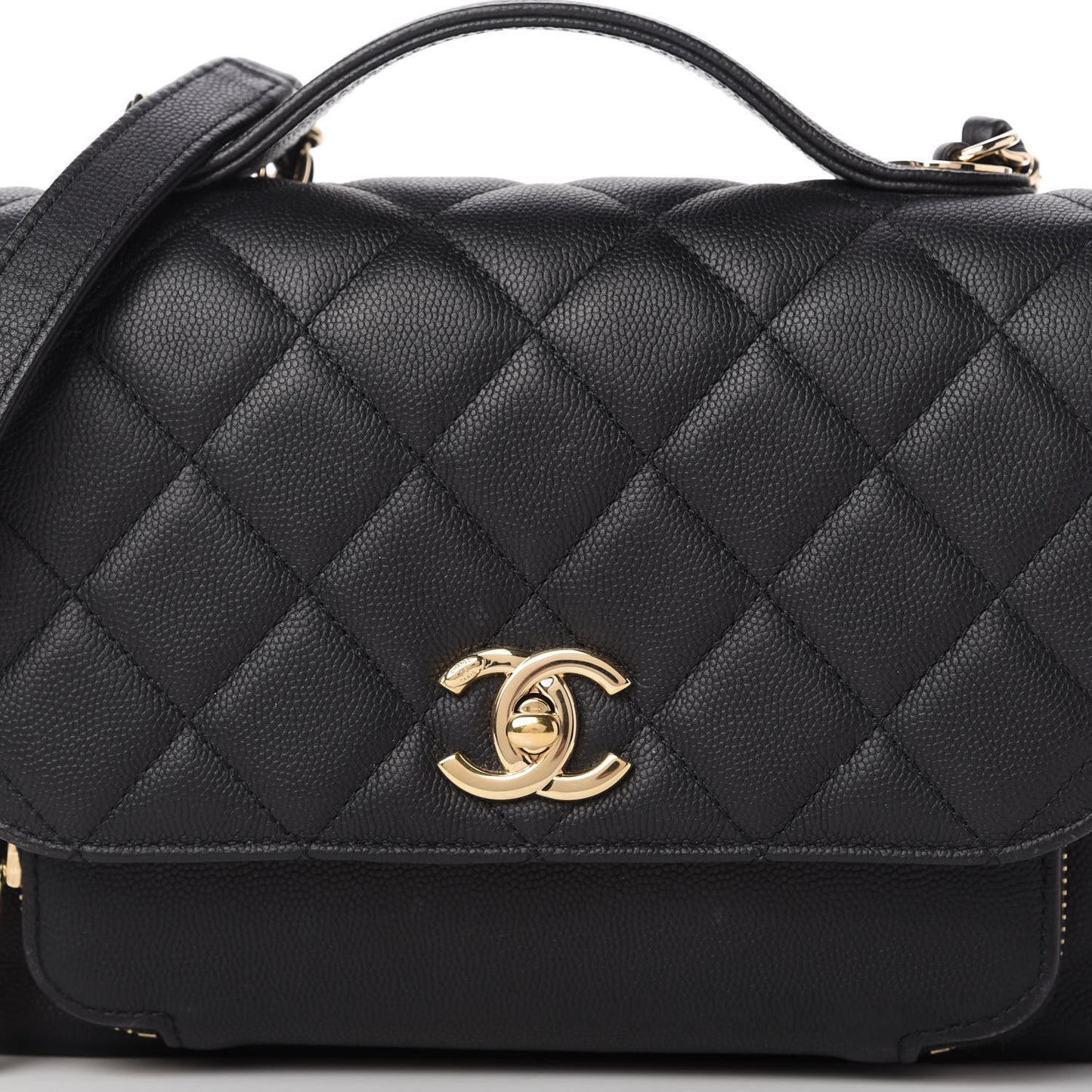 Caviar Quilted Medium Business Affinity Flap Black