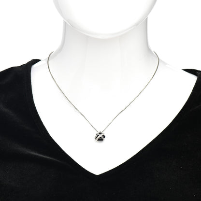 David Yurman Sterling Silver Diamond Black Onyx 10mm Petite Cable Wrap Pendant Necklace 2 of 4