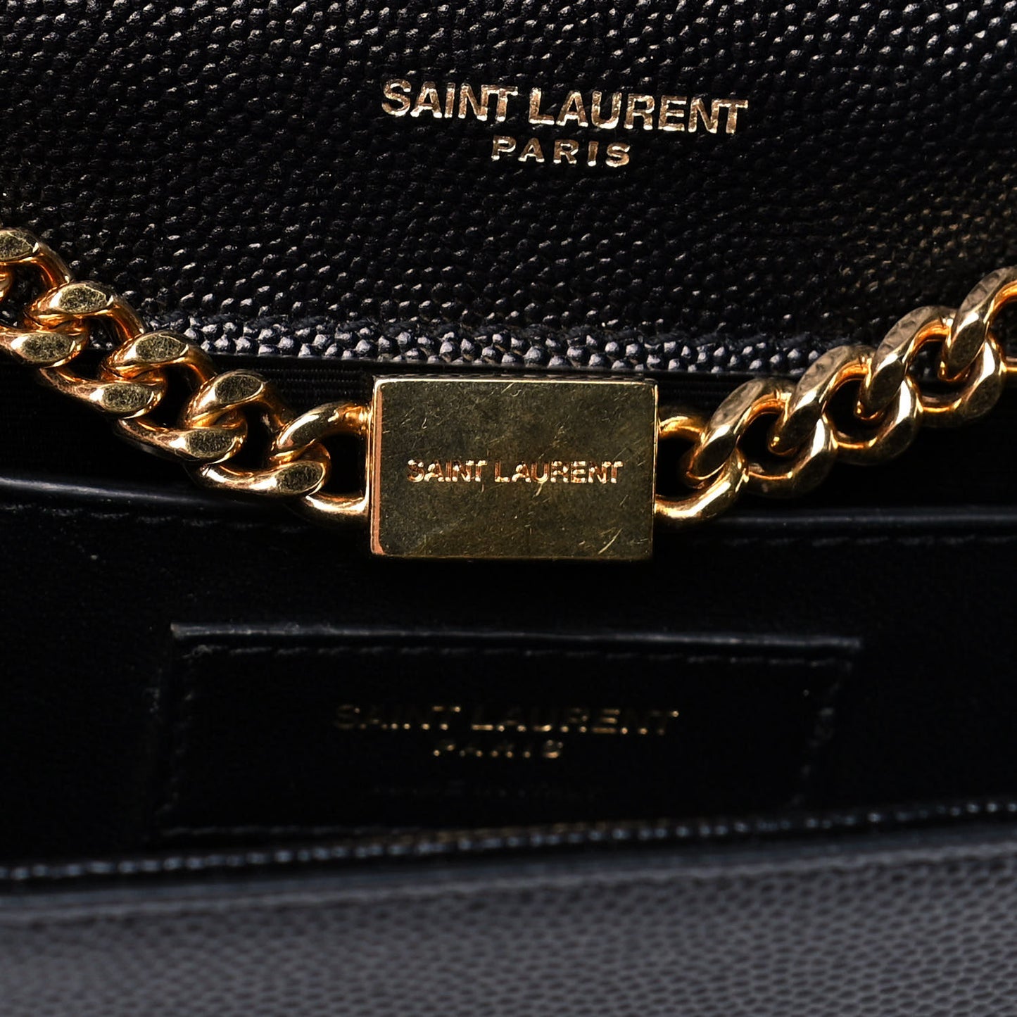 Grain De Poudre Medium Classic Monogram Kate Satchel Black