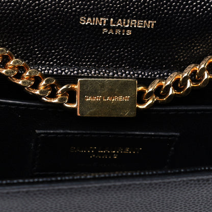 Saint Laurent Grain De Poudre Medium Classic Monogram Kate Satchel Black 8 of 11