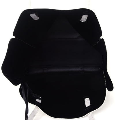 Balenciaga Calfskin Logo Strap Small Everyday Tote White Black 5 of 11