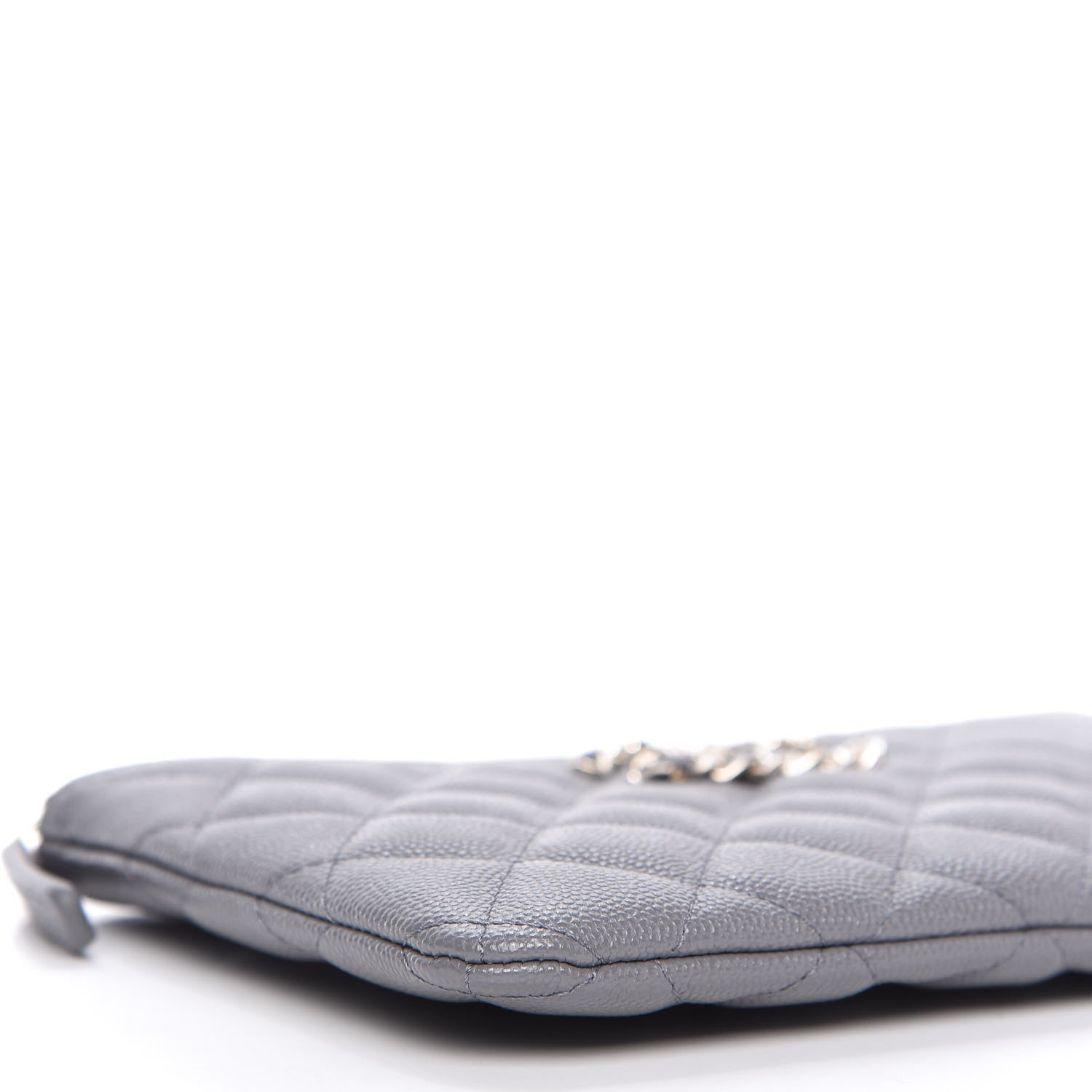 Chanel Caviar Quilted French New Wave Small CC Pouch Grey 6 of 11