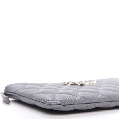 Chanel Caviar Quilted French New Wave Small CC Pouch Grey 6 of 11
