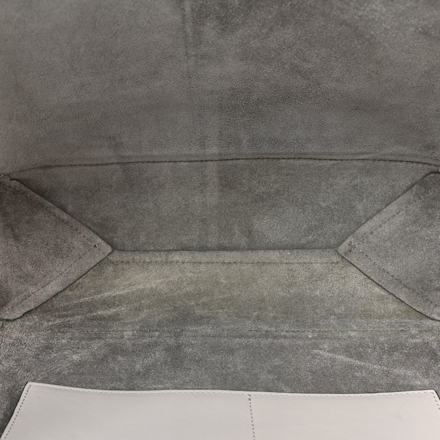 Smooth Calfskin Medium Tri-Fold Bag Pearl Grey