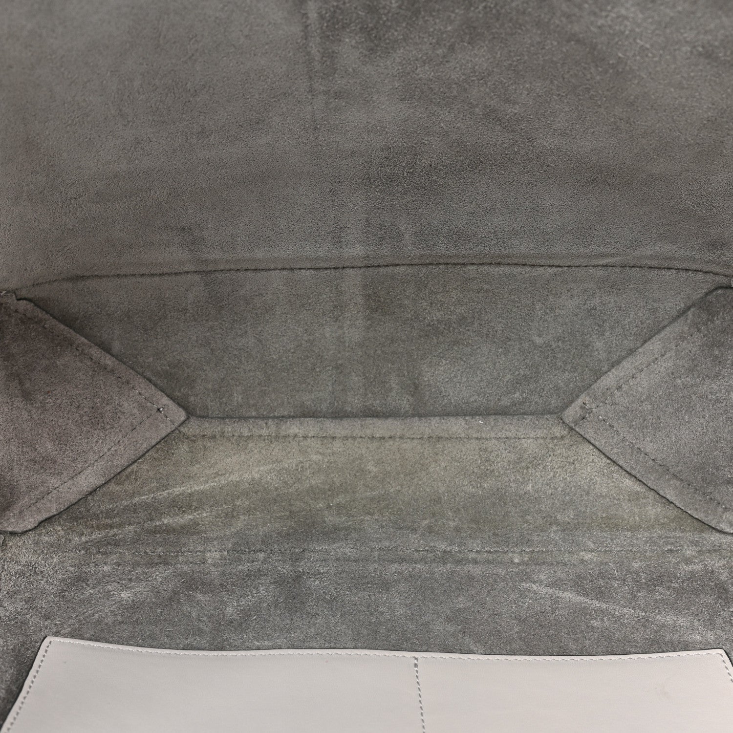 Celine Smooth Calfskin Medium Tri-Fold Bag Pearl Grey 5 of 14