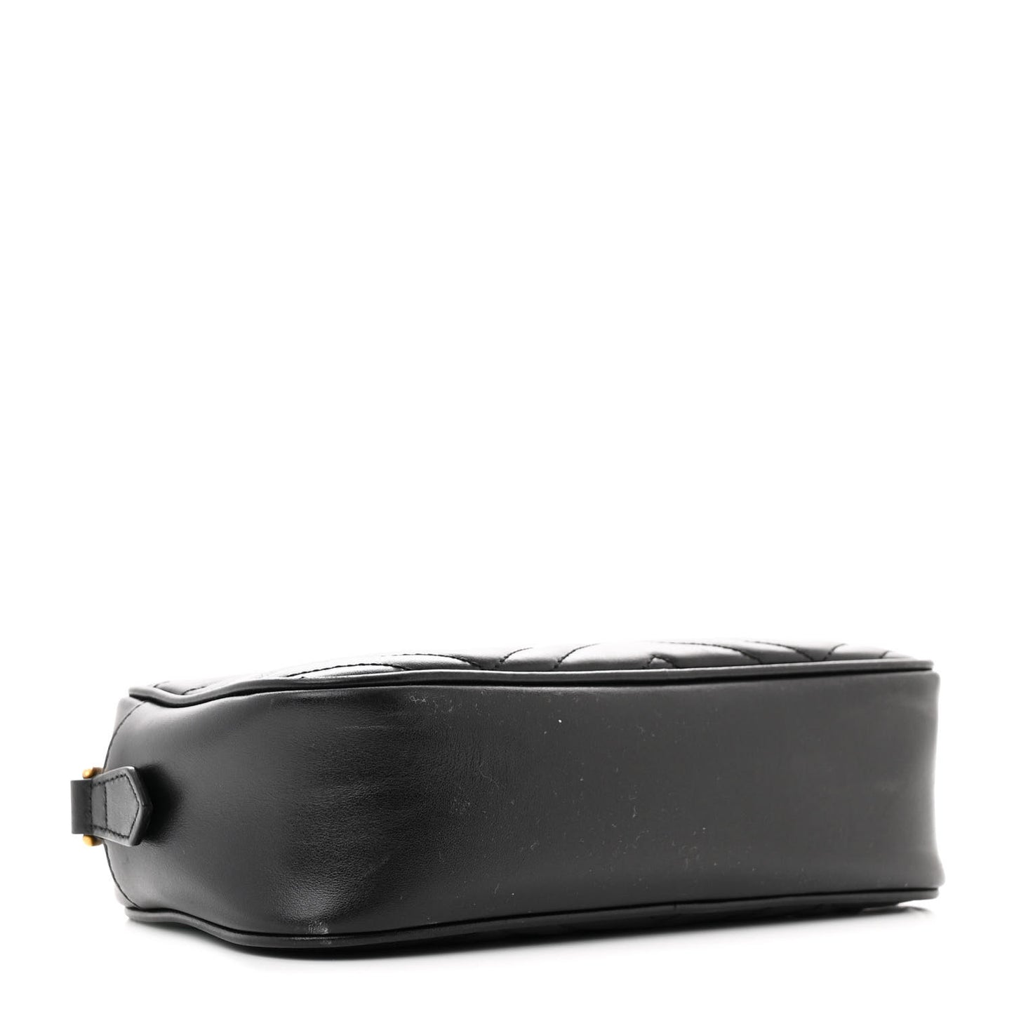 Calfskin Matelasse Small GG Marmont Chain Shoulder Bag Black