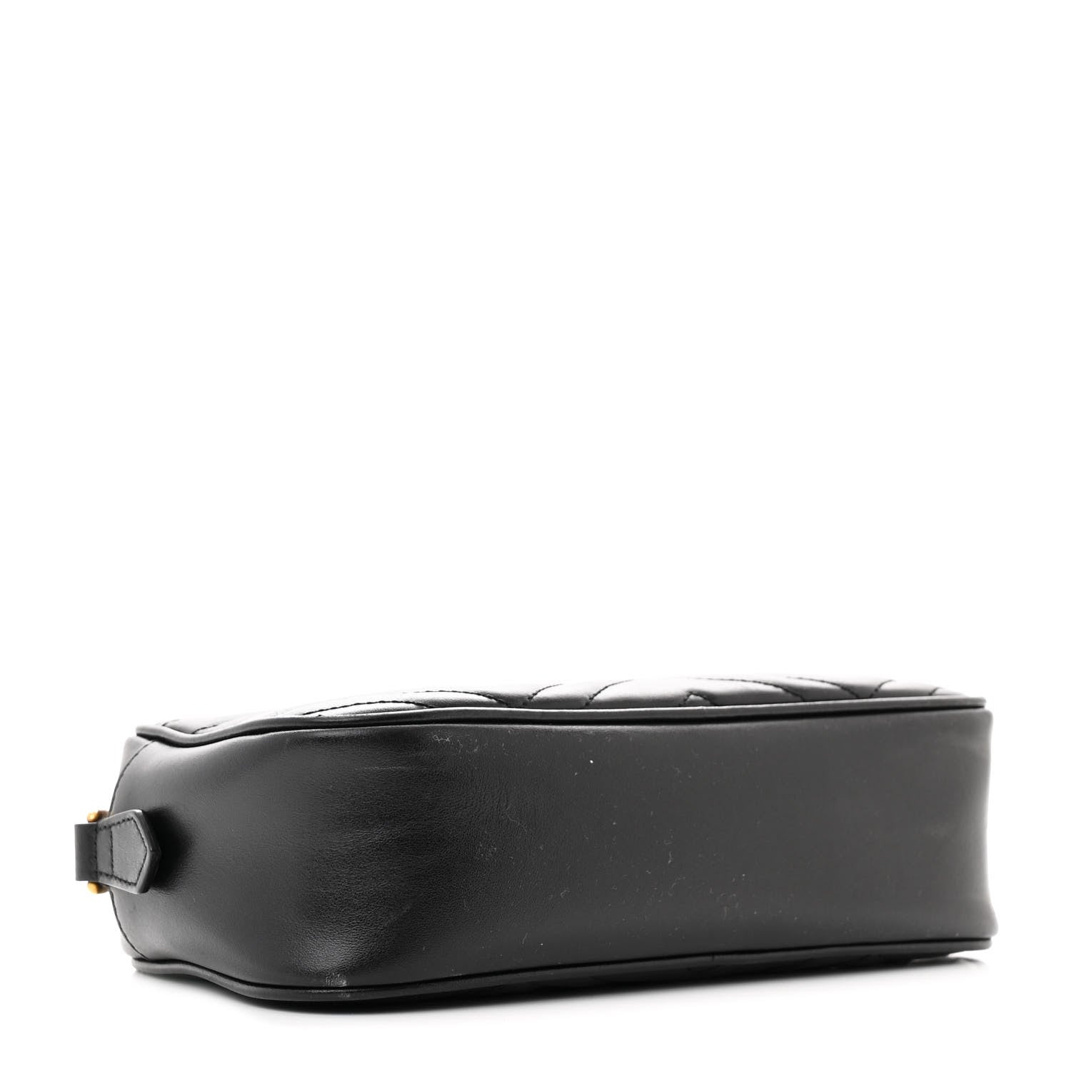 Gucci Calfskin Matelasse Small GG Marmont Chain Shoulder Bag Black 4 of 11