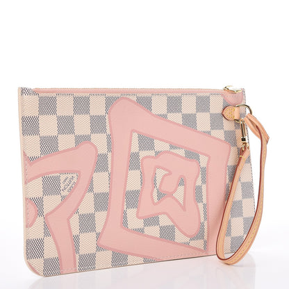 Louis Vuitton Damier Azur Tahitienne Neverfull MM GM Pochette 3 of 8