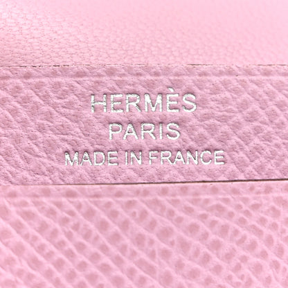 Hermes Epsom Bearn Card Holder Wallet Mauve Sylvestre 6 of 8