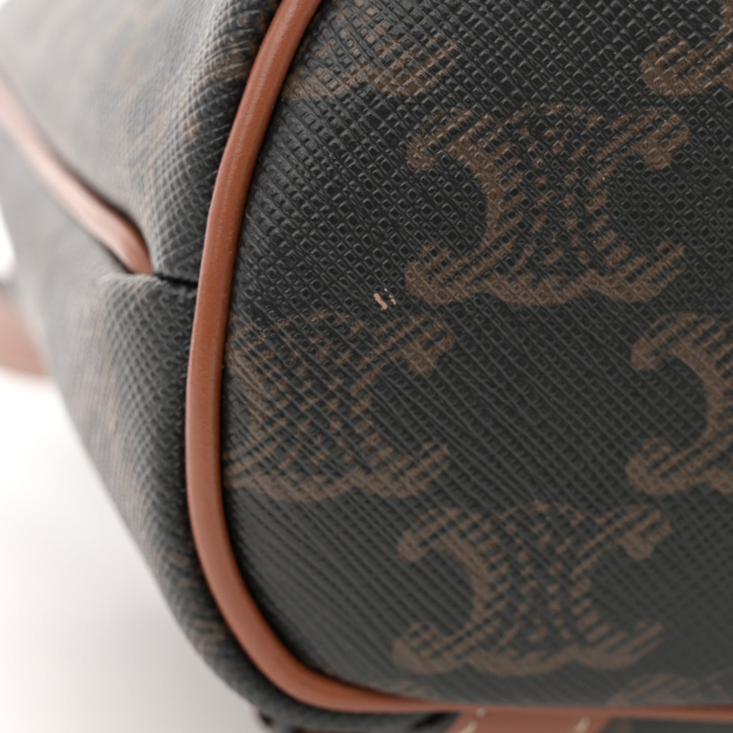 Triomphe Canvas Calfskin Mini Folco Backpack Tan