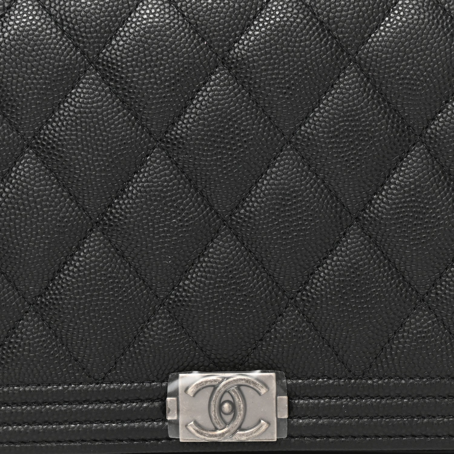 Chanel Caviar Quilted Boy Wallet On Chain WOC Black 9 of 14