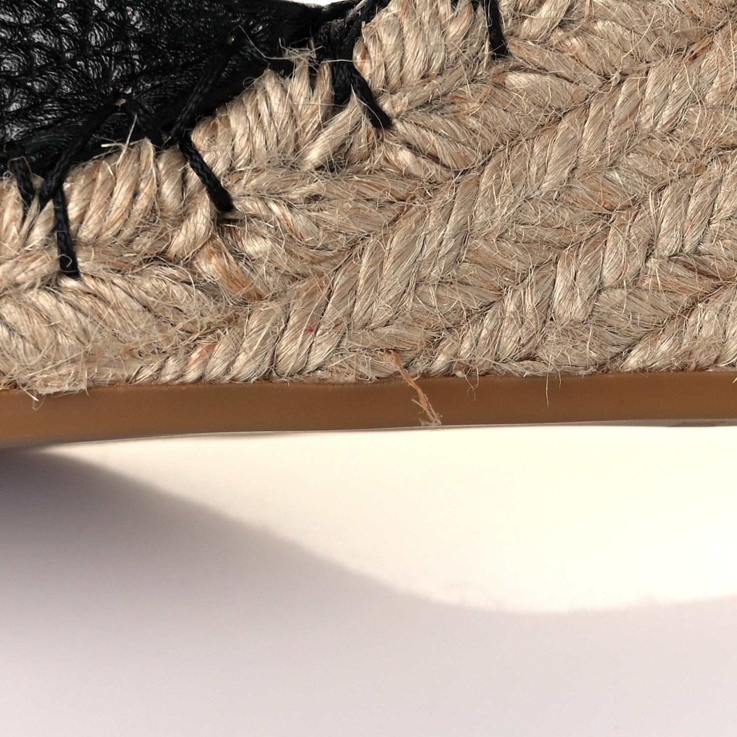 Valentino Garavani Grained Calfskin Rockstud Ankle Wrap Espadrille 15/85mm Wedges 41 Black Light Ivory 10 of 11