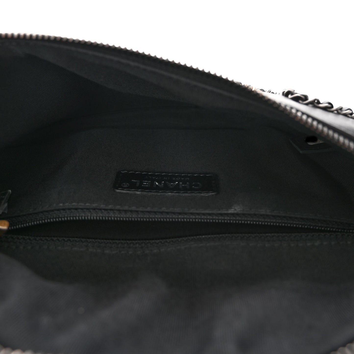 Calfskin Chain 20s Signe Waist Bag Black