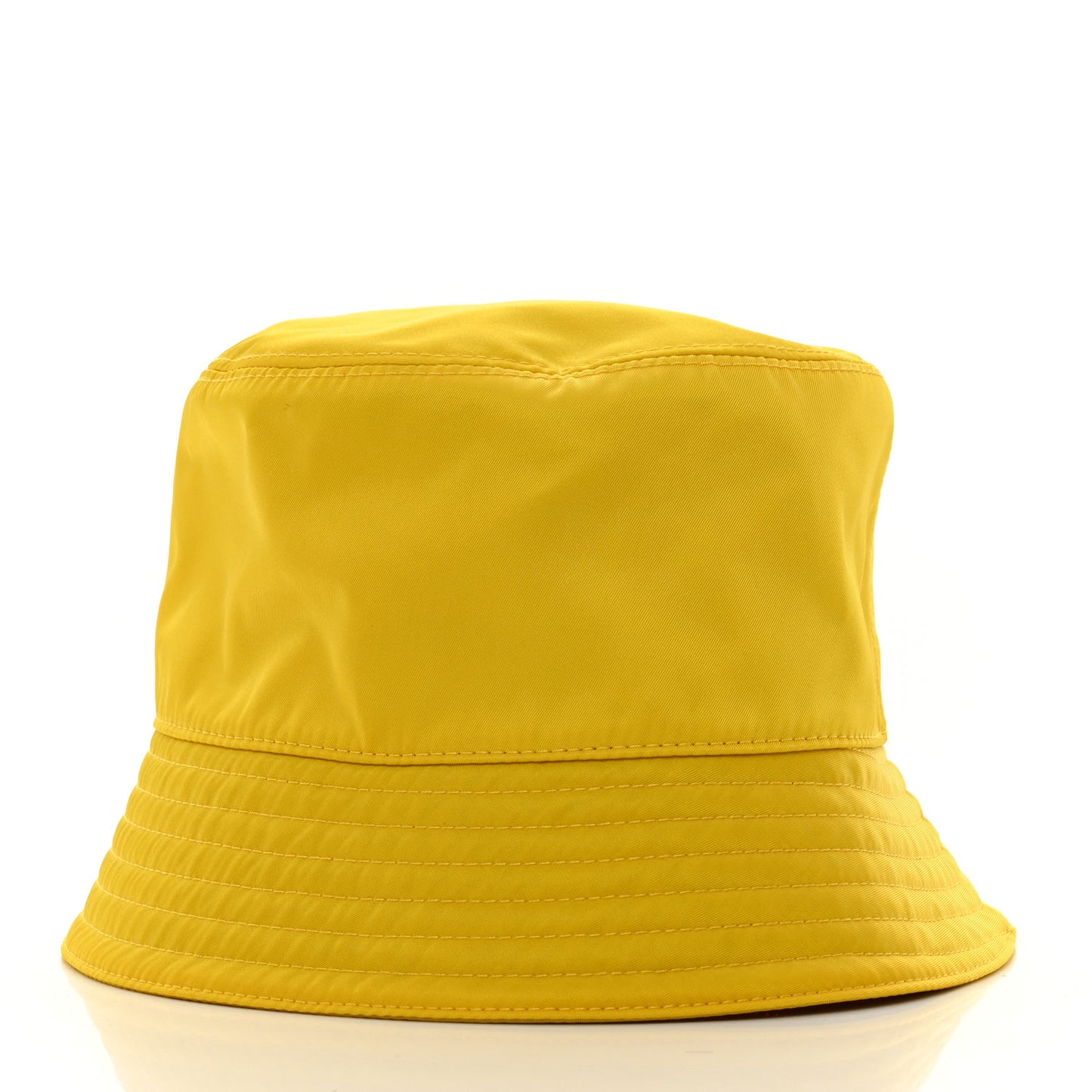 Re-Nylon Metal Triangle Logo Mens Bucket Hat L Giallo