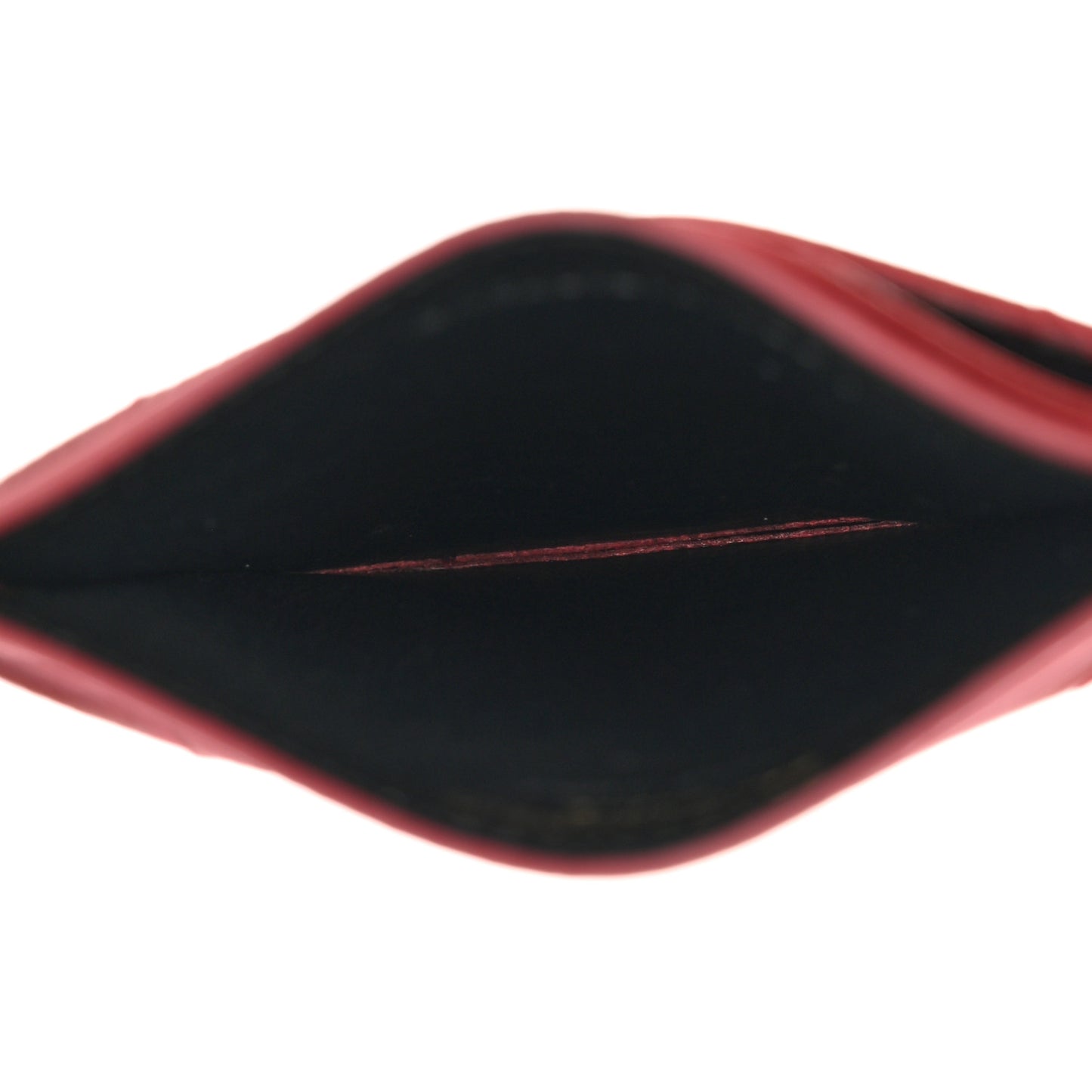 Grain De Poudre Matelasse Chevron Monogram Credit Card Case Opyum Red
