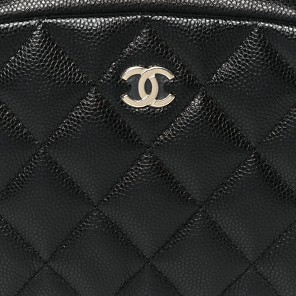 Chanel Caviar Quilted Small Curvy Pouch Cosmetic Case Black 8 of 9