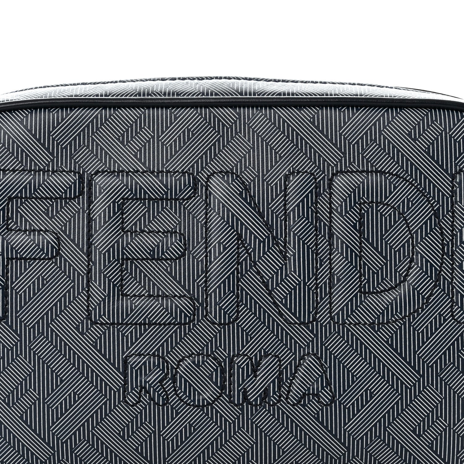 Fendi Calfskin Shadow Striped FF Logo Camera Case Multicolor 8 of 11