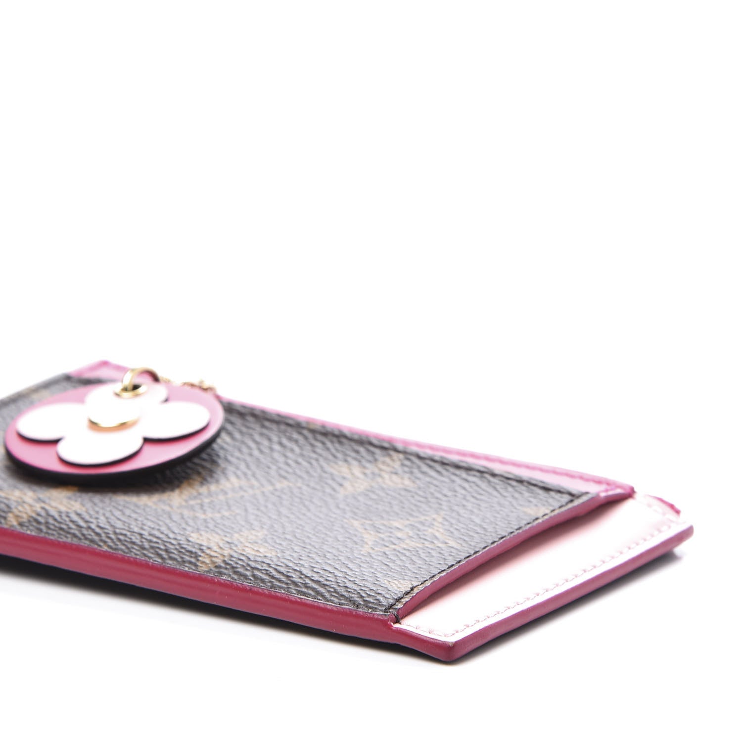 Louis Vuitton Monogram Blooming Flowers Zipped Card Holder Hot Pink Rose Ballerine 8 of 8