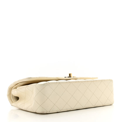 Chanel Lambskin Quilted Medium Double Flap White 4 of 14