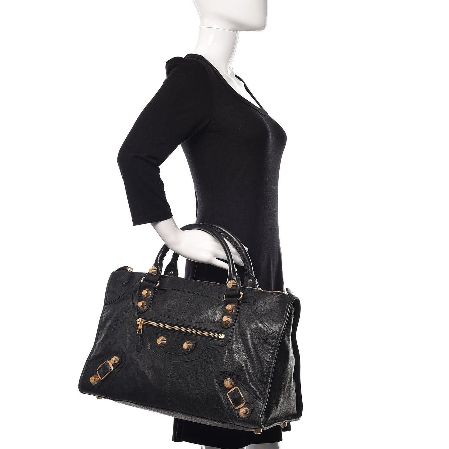 Agneau Giant 21 Gold Hardware Work Black