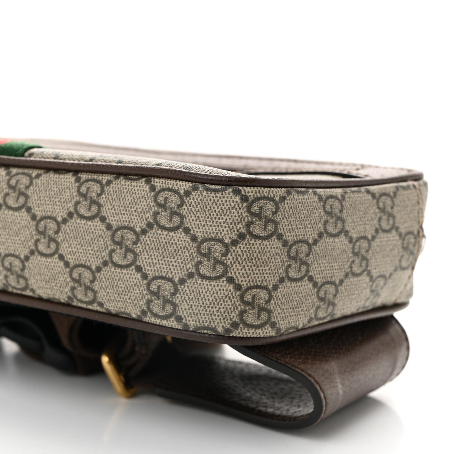 Gucci Soft GG Supreme Monogram Medium Ophidia Belt Bag Dark Brown 10 of 11