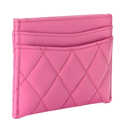 Chanel Caviar Quilted Card Holder Pink 2 of 9