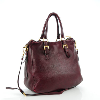 Prada Cervo Deerskin Bauletto Amaranto 3 of 9