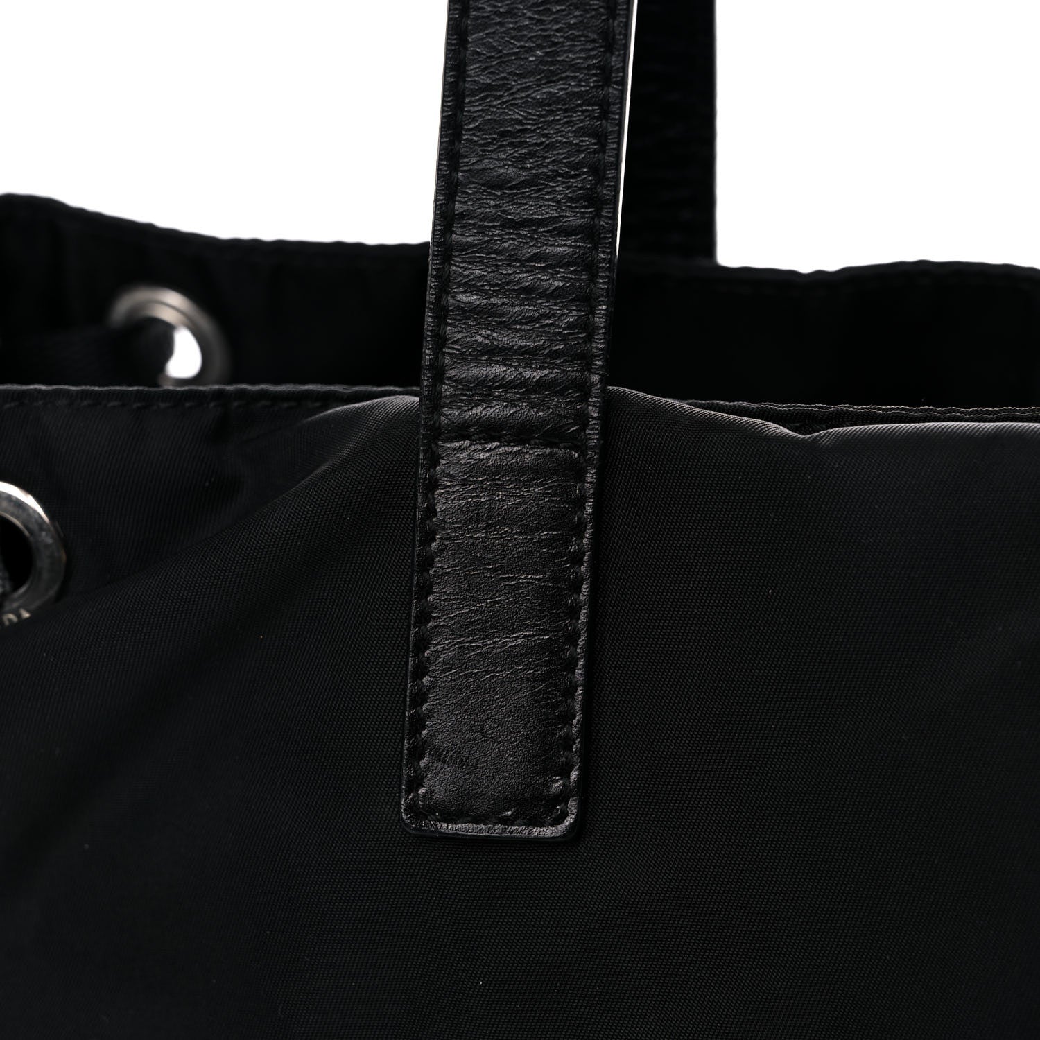 Prada Nylon Vela Drawstring Shopping Tote Black 18 of 20