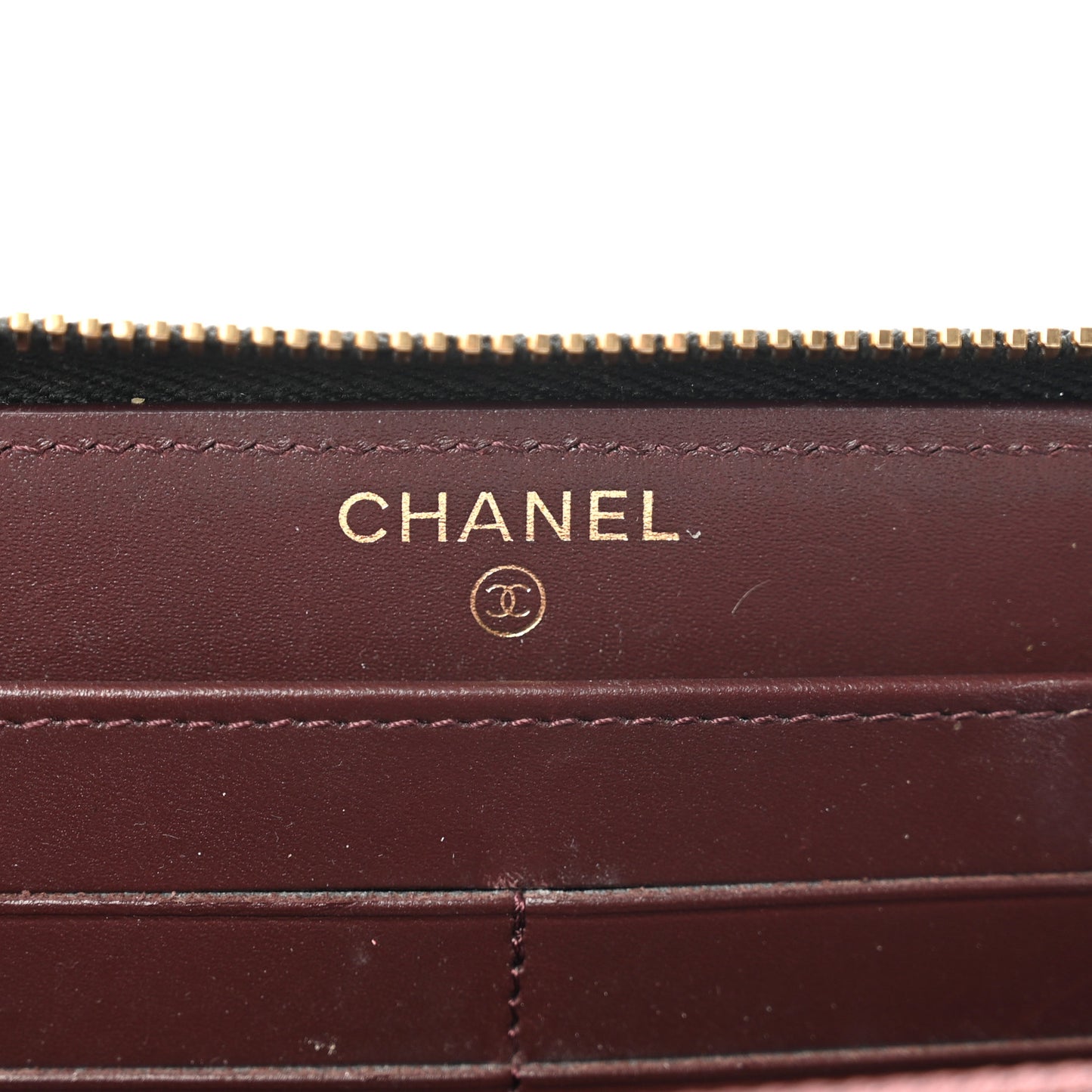 Caviar Quilted Large Gusset Zip Around Wallet Black