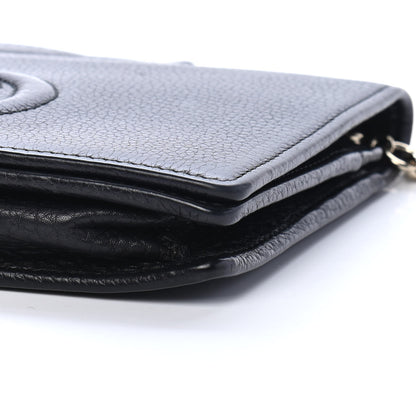 Gucci Pebbled Calfskin Soho Wallet on Chain Black 8 of 9