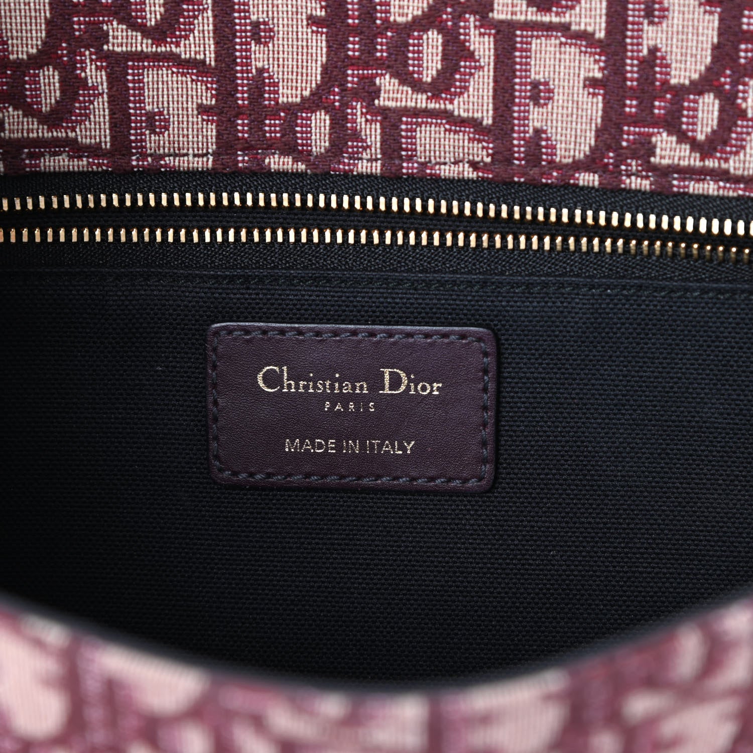 Christian Dior Oblique 30 Montaigne Flap Bag Burgundy 6 of 9