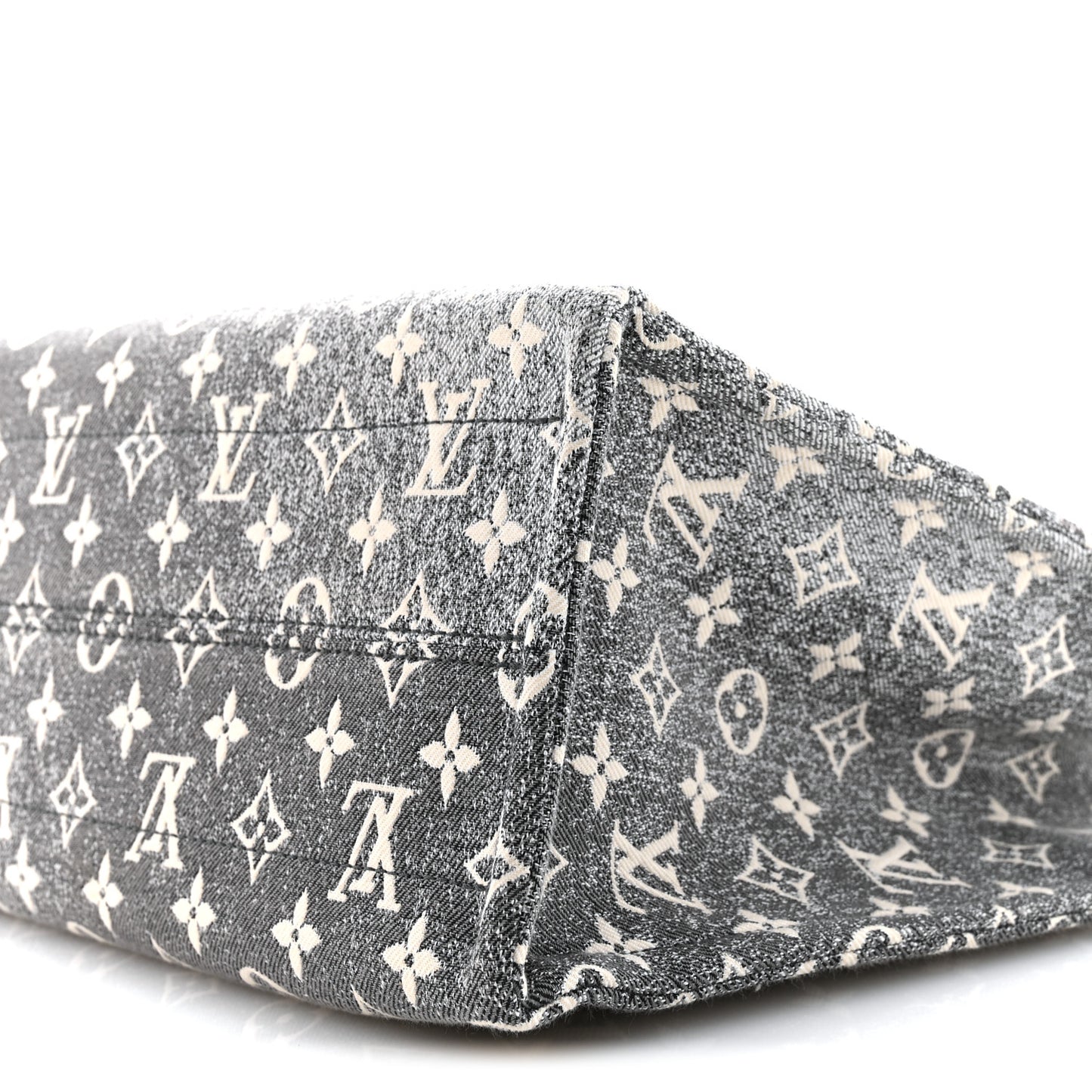 Monogram Jacquard Denim Onthego MM Black