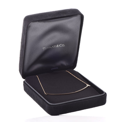 Tiffany 18K Rose Gold T Smile Pendant Necklace 6 of 6