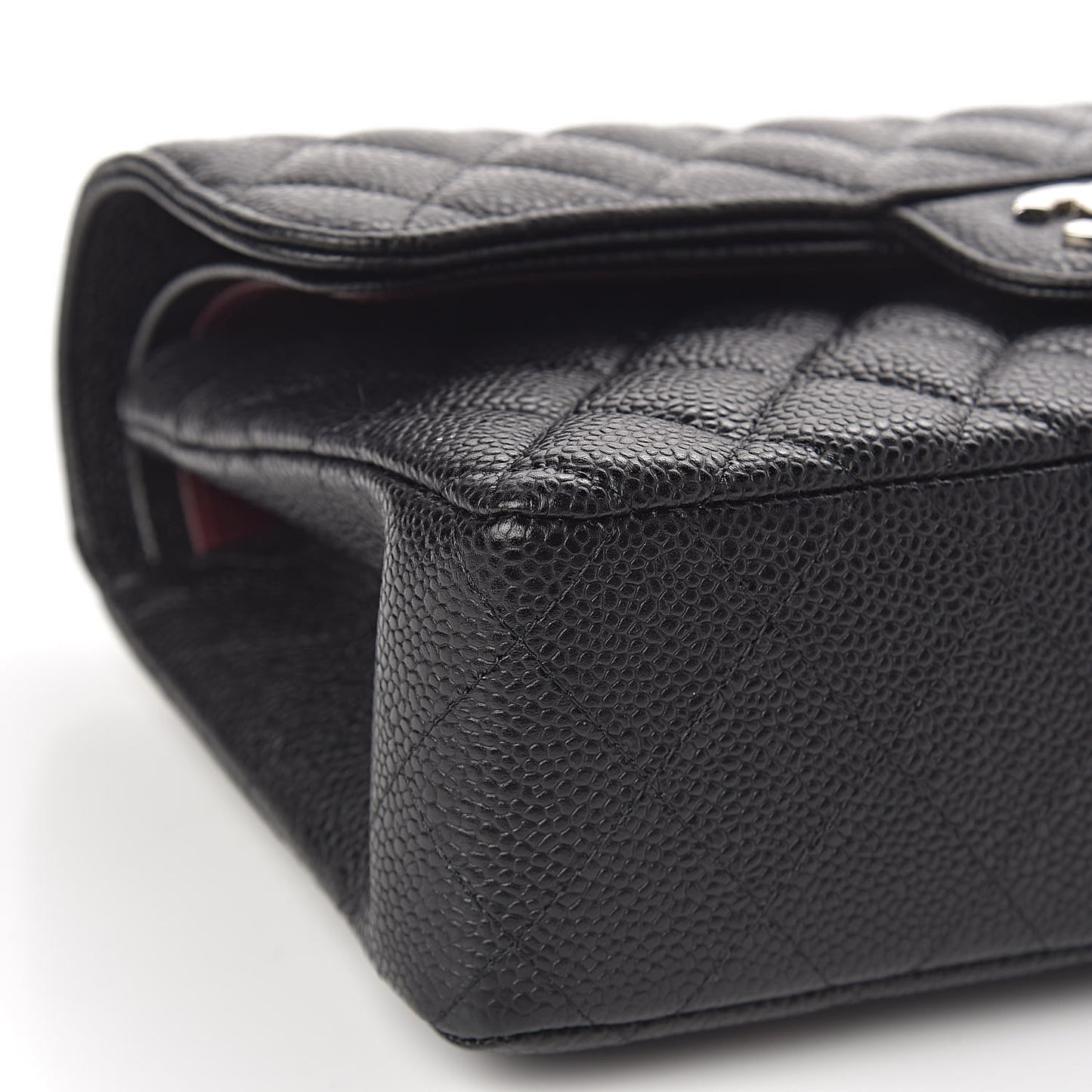 Caviar Quilted Small Double Flap Black